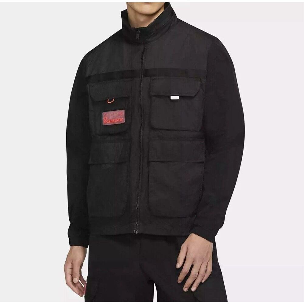 New Nike Jordan 23 Engineered Jacket Hoodie Black Infrared CK8935-010 Size Small